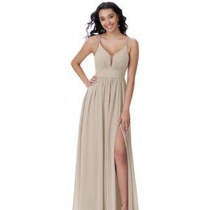 Azazie Rayna Taupe, Size 8